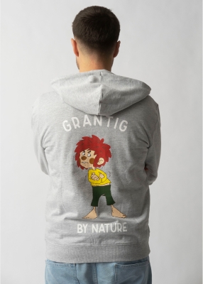 Zipper "Grantig by nature" - grau